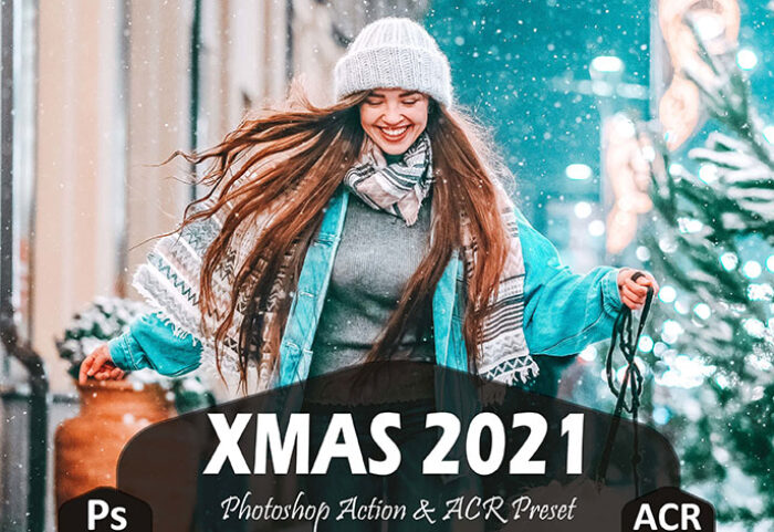 اکشن فتوشاپ و پریست کمرا راو کریسمس 2021 جدید Xmas 2021 Photoshop Actions And ACR Presets Christmas