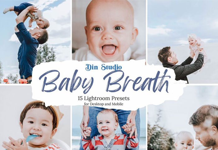 دانلود 30 پریست لایت روم حرفه ای کودک Baby Breath Lightroom Presets