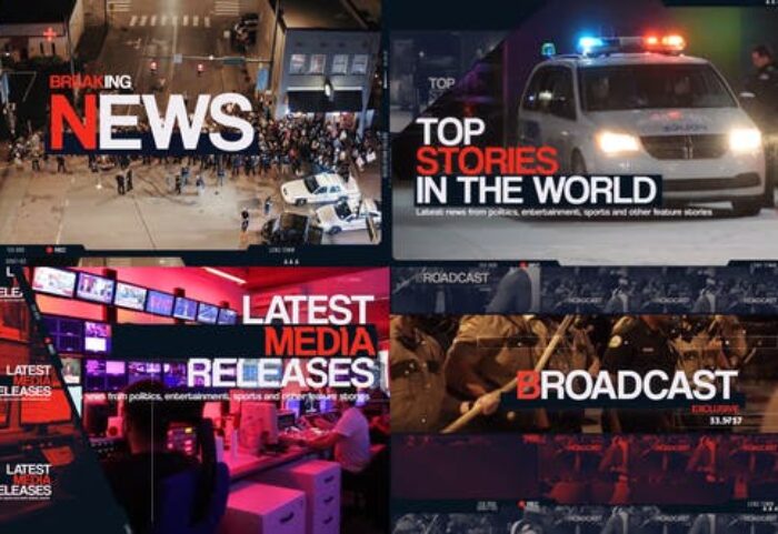 پروژه آماده پریمیر تیتراژ خلاصه اخبار Breaking News Intro