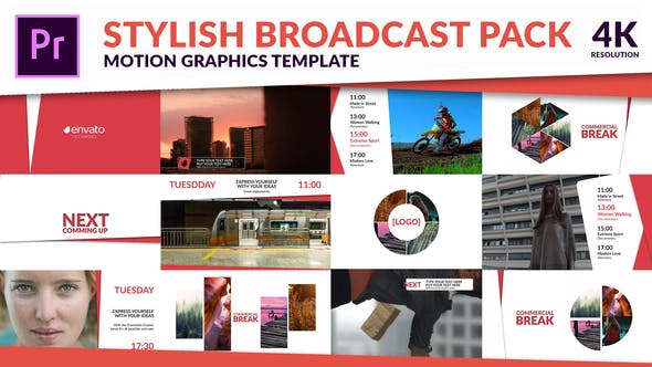 پروژه پریمیر با موزیک رزولوشن 4K اعلام برنامه تلویزیون Clean TV - Stylish Broadcast Pack پروژه پریمیر با موزیک رزولوشن 4K اعلام برنامه تلویزیون Clean TV - Stylish Broadcast Pack