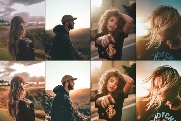 پریست لایت روم دسکتاپ و موبایل تم زمان طلایی Golden Hour Lightroom Presets Graphic پریست لایت روم دسکتاپ و موبایل تم زمان طلایی Golden Hour Lightroom Presets Graphic