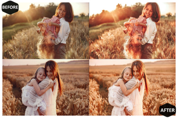 پریست لایت روم دسکتاپ و موبایل تم زمان طلایی Golden Hour Lightroom Presets Graphic پریست لایت روم دسکتاپ و موبایل تم زمان طلایی Golden Hour Lightroom Presets Graphic