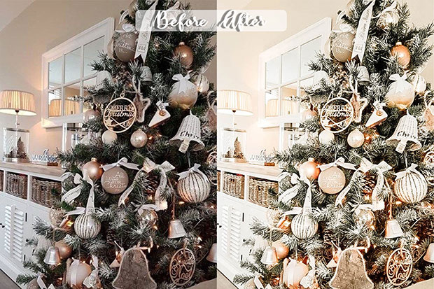 پریست لایت روم دسکتاپ و موبایل تم طلایی کریسمس Christmas Home Gold Edition Lightroom Presets پریست لایت روم دسکتاپ و موبایل تم طلایی کریسمس Christmas Home Gold Edition Lightroom Presets