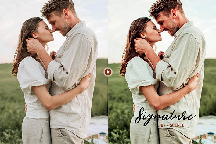 20 پریست آماده عروسی برای لایتروم Signature Lightroom Presets