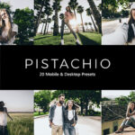 20 پریست لایت روم و پریست کمرا راو و لات رنگی تم رنگ پسته ای Pistachio Lightroom Presets & LUTs