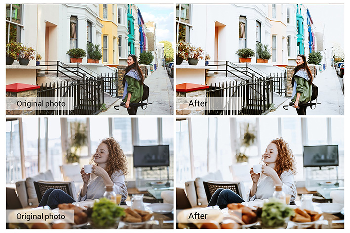20 پریست لایت روم و پریست کمرا راو و لات رنگی تم شکر Sugar Lightroom Presets & LUTs