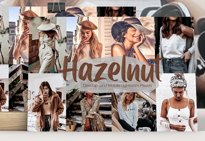 24 پریست لایت روم حرفه ای تم رنگ فندق Hazelnut Lightroom Presets