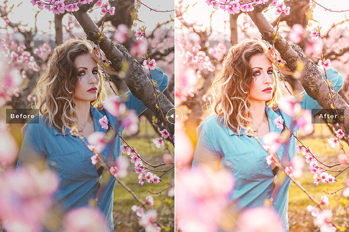34 پریست لایت روم و Camera Raw و اکشن فتوشاپ تم شکوفه گیلاس Cherry Blossom Lightroom Presets 34 پریست لایت روم و Camera Raw و اکشن فتوشاپ تم شکوفه گیلاس Cherry Blossom Lightroom Presets