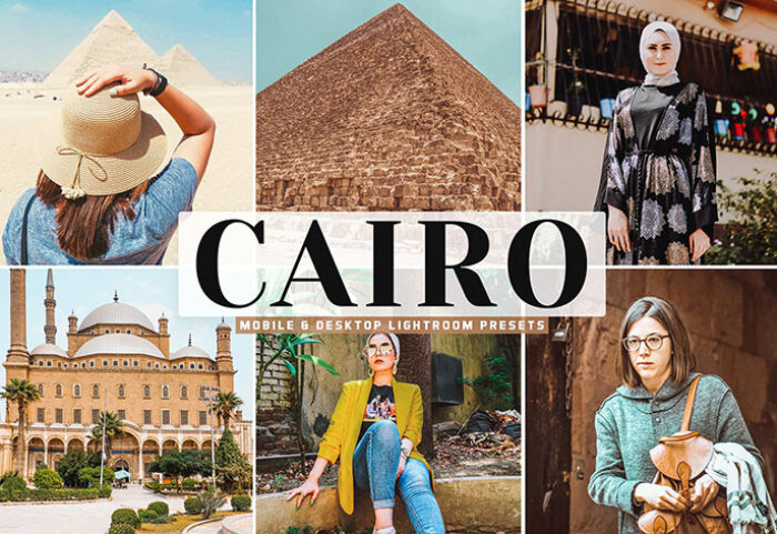 40 پریست لایت روم و Camera Raw و اکشن فتوشاپ تم قاهره Cairo Mobile & Desktop Lightroom Presets