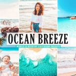 40 پریست لایت روم و Camera Raw و اکشن فتوشاپ تم نسیم اقیانوس Ocean Breeze Mobile & Desktop Lightroom Presets