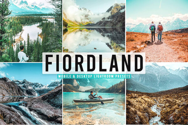 40 پریست لایت روم و پریست کمرا راو و اکشن فتوشاپ Fiordland Pro Lightroom Presets
