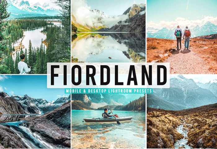 40 پریست لایت روم و پریست کمرا راو و اکشن فتوشاپ Fiordland Pro Lightroom Presets