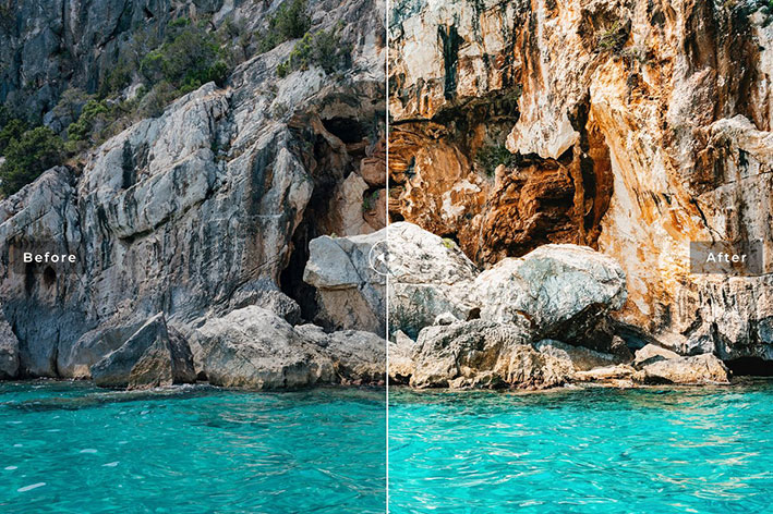 40 پریست لایت روم و پریست کمرا راو و اکشن فتوشاپ تم جزیره ساردنی ایتالیا Sardinia Pro Lightroom Presets 40 پریست لایت روم و پریست کمرا راو و اکشن فتوشاپ تم جزیره ساردنی ایتالیا Sardinia Pro Lightroom Presets