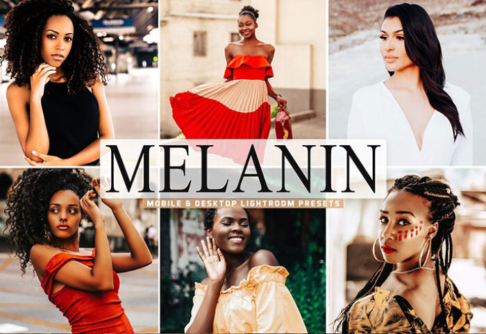 40 پریست لایت روم و پریست کمرا راو و اکشن فتوشاپ تم سیاهپوست Melanin Pro Lightroom Presets