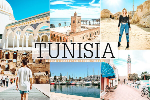 40 پریست لایت روم و کمرا راو و اکشن فتوشاپ تم تونس Tunisia Lightroom Presets