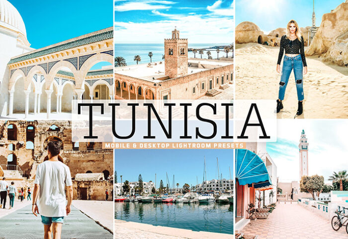 40 پریست لایت روم و کمرا راو و اکشن فتوشاپ تم تونس Tunisia Lightroom Presets