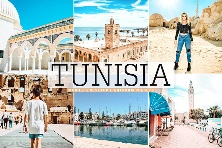 40 پریست لایت روم و کمرا راو و اکشن فتوشاپ تم تونس Tunisia Lightroom Presets 40 پریست لایت روم و کمرا راو و اکشن فتوشاپ تم تونس Tunisia Lightroom Presets