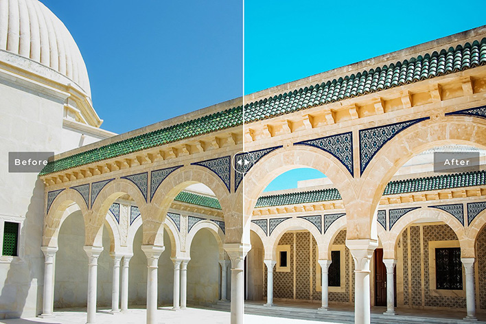 40 پریست لایت روم و کمرا راو و اکشن فتوشاپ تم تونس Tunisia Lightroom Presets 40 پریست لایت روم و کمرا راو و اکشن فتوشاپ تم تونس Tunisia Lightroom Presets