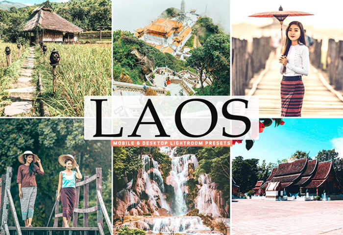 40 پریست لایت روم و کمرا راو و اکشن فتوشاپ تم لائوس Laos Lightroom Presets