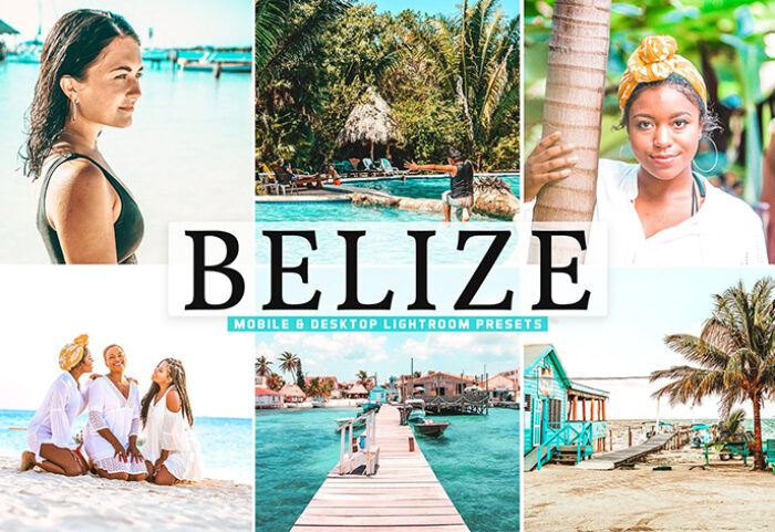 40 پریست لایت روم و کمرا راو و اکشن فتوشاپ تم کشور بلیز Belize Lightroom Presets
