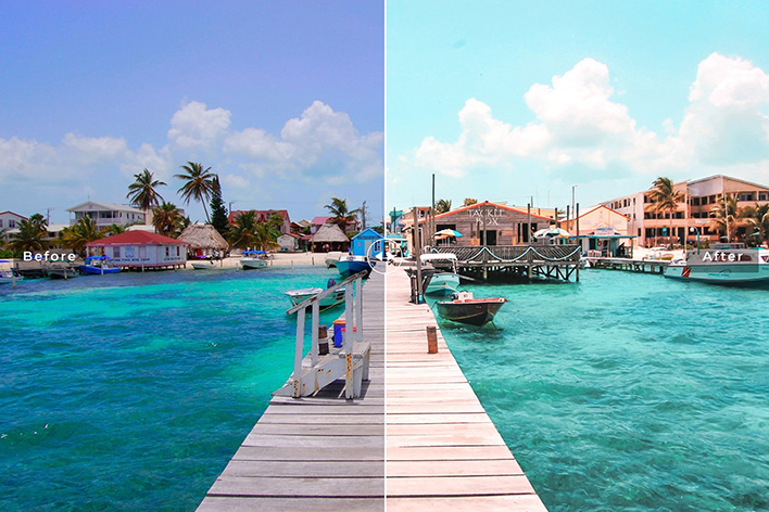 40 پریست لایت روم و کمرا راو و اکشن فتوشاپ تم کشور بلیز Belize Lightroom Presets 40 پریست لایت روم و کمرا راو و اکشن فتوشاپ تم کشور بلیز Belize Lightroom Presets