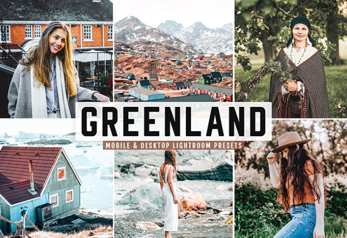 40 پریست لایت روم و کمرا راو و اکشن فتوشاپ تم گرینلند دانمارک Greenland Lightroom Presets