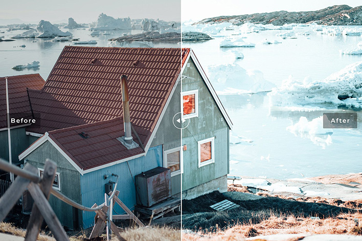 40 پریست لایت روم و کمرا راو و اکشن فتوشاپ تم گرینلند دانمارک Greenland Lightroom Presets 40 پریست لایت روم و کمرا راو و اکشن فتوشاپ تم گرینلند دانمارک Greenland Lightroom Presets