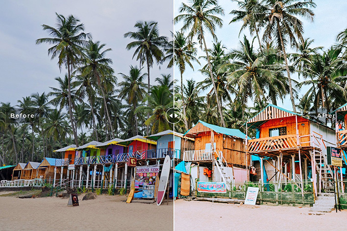 40 پریست لایت روم و کمرا راو و اکشن فتوشاپ تم گوا هندوستان Goa Lightroom Presets 40 پریست لایت روم و کمرا راو و اکشن فتوشاپ تم گوا هندوستان Goa Lightroom Presets