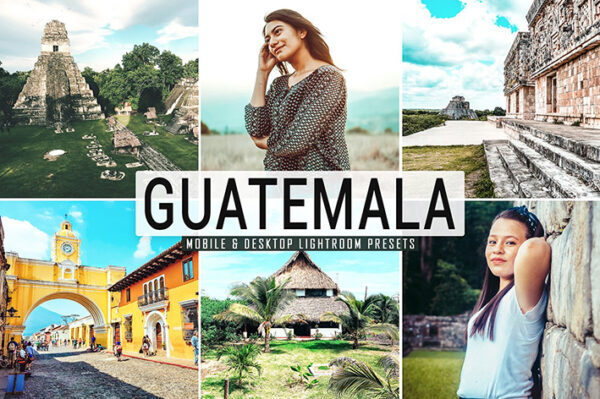40 پریست لایت روم و کمرا راو و اکشن فتوشاپ تم گواتمالا Guatemala Lightroom Presets