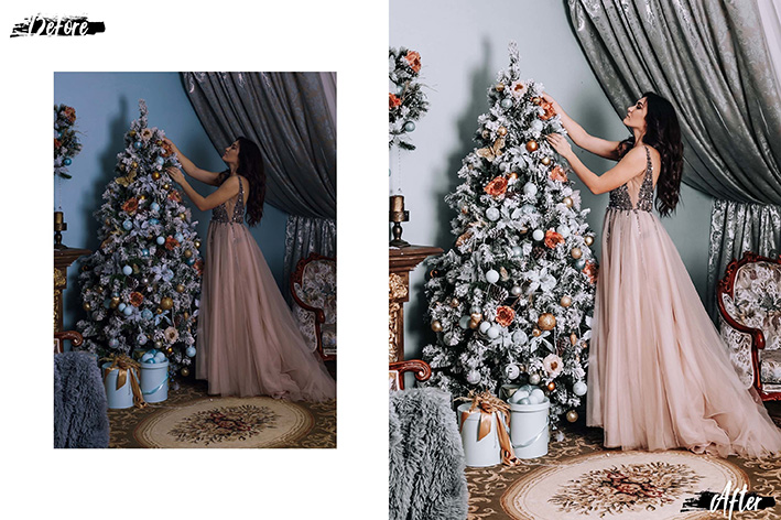 پکیج کریسمس 2021 اکشن فتوشاپ و لات رنگی و پریست کمرا راو فتوشاپ Photoshop Actions, ACR, LUT Presets