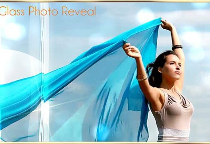 پروژه آماده اسلایدشو افتر افکت با موزیک تم شیشه ای Glass Photo Reveal