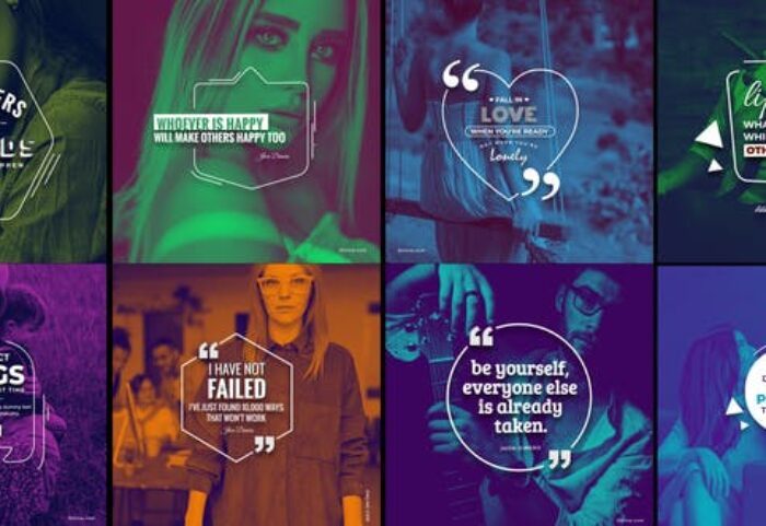 پروژه آماده افتر افکت 20 تایتل نقل قول اینستاگرام Qoutes Titles Instagram Pack 1