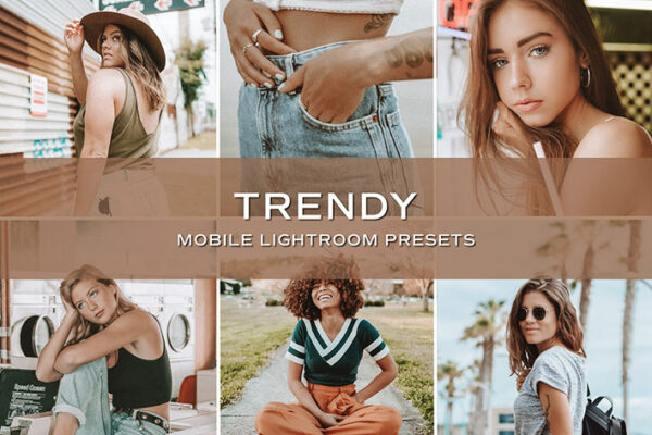 10 پریست لایت روم حرفه ای بلاگر تم مد روز Trendy Blogger Lightroom Presets