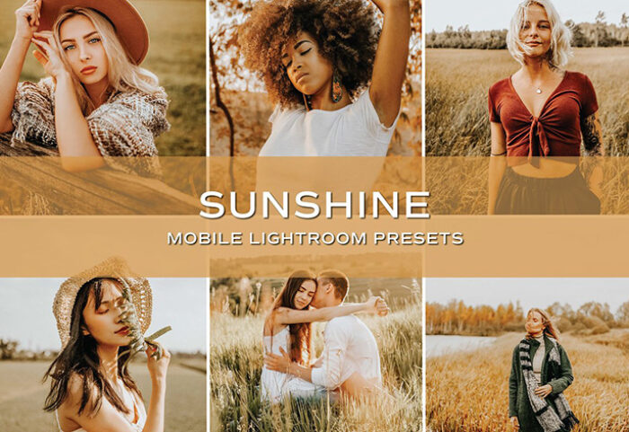 10 پریست لایت روم حرفه ای رنگی تم آفتابی Sunshine Lightroom Presets