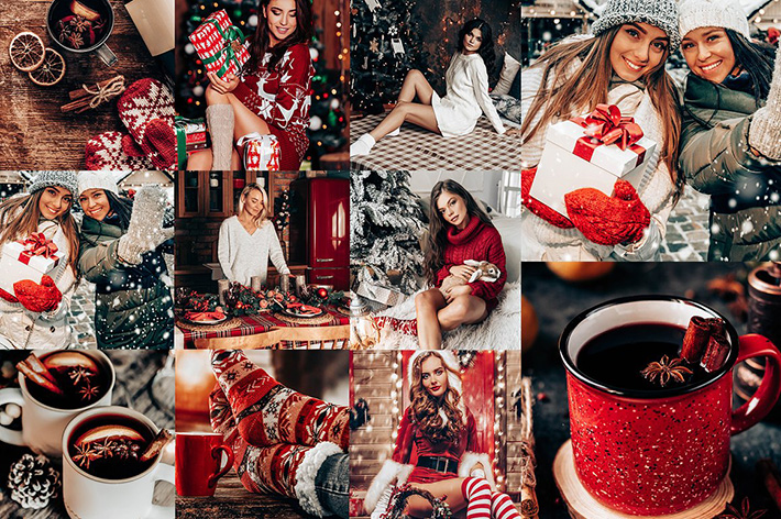 15 پریست لایتروم کریسمس عکاسی سال نو FESTIVE CHRISTMAS LIGHTROOM PRESETS