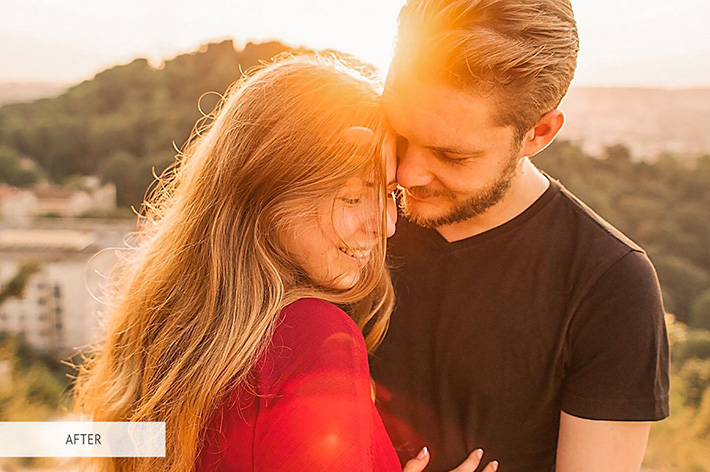 20 افکت رنگی لایت روم تم ساعت طلایی Golden Hour Lightroom Presets