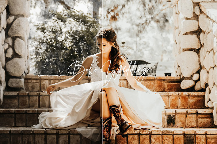 20 پریست عروسی حرفه ای لایت روم Boho Wedding Lightroom Presets Pack 20 پریست عروسی حرفه ای لایت روم Boho Wedding Lightroom Presets Pack