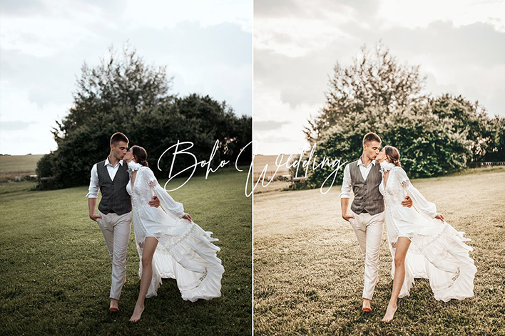 20 پریست عروسی حرفه ای لایت روم Boho Wedding Lightroom Presets Pack 20 پریست عروسی حرفه ای لایت روم Boho Wedding Lightroom Presets Pack