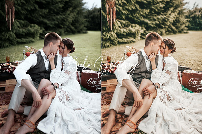20 پریست عروسی حرفه ای لایت روم Boho Wedding Lightroom Presets Pack 20 پریست عروسی حرفه ای لایت روم Boho Wedding Lightroom Presets Pack