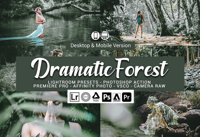 20 پریست لایت روم حرفه ای تم جنگل دراماتیک Dramatic Forest Presets