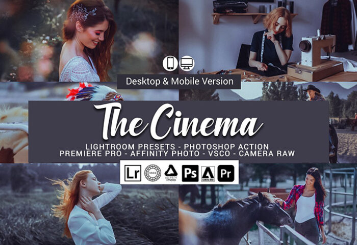 20 پریست لایت روم سینمایی و اکشن و لات رنگی فتوشاپ Cinema Lightroom Presets