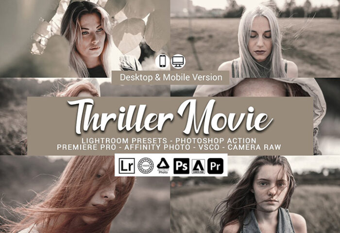 20 پریست لایت روم سینمایی و اکشن و لات رنگی فتوشاپ Thriller Movie Lightroom Presets