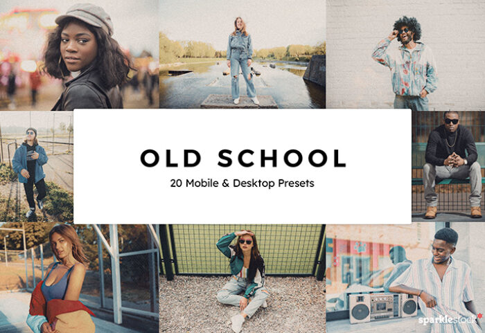 20 پریست لایت روم و لات رنگی تم مدرسه قدیمی Old School Lightroom Presets & LUTs