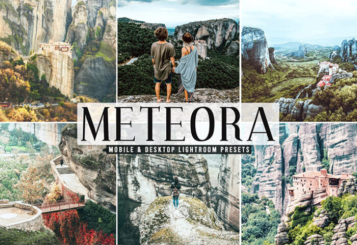 40 پریست لایت روم و کمرا راو و اکشن فتوشاپ تم طبیعت Meteora Pro Lightroom Presets