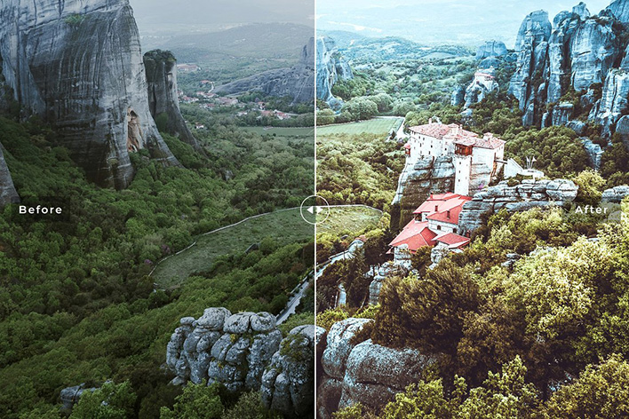 40 پریست لایت روم و کمرا راو و اکشن فتوشاپ تم طبیعت Meteora Pro Lightroom Presets 40 پریست لایت روم و کمرا راو و اکشن فتوشاپ تم طبیعت Meteora Pro Lightroom Presets