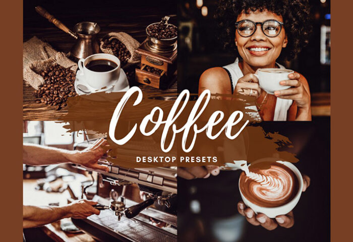 7 پریست لایت روم حرفه ای تم قهوه COFFEE Desktop Lightroom Presets