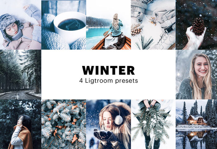 8 پریست لایت روم زمستان دسکتاپ و موبایل Winter Lightroom Presets