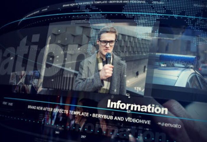 پروژه افتر افکت با موزیک تیزر خبری و برنامه خبری News Vision