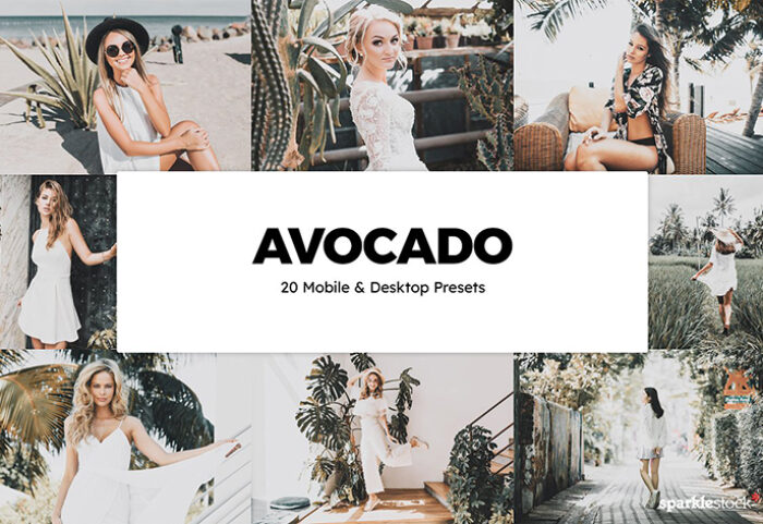 20 پریست لایت روم و لات رنگی تم آوکادو Avocado Lightroom Presets And LUTs