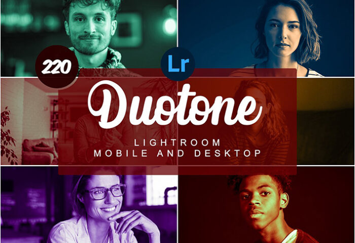 220 پریست لایت روم حرفه ای تک رنگ Duotone Mobile and Desktop PRESETS